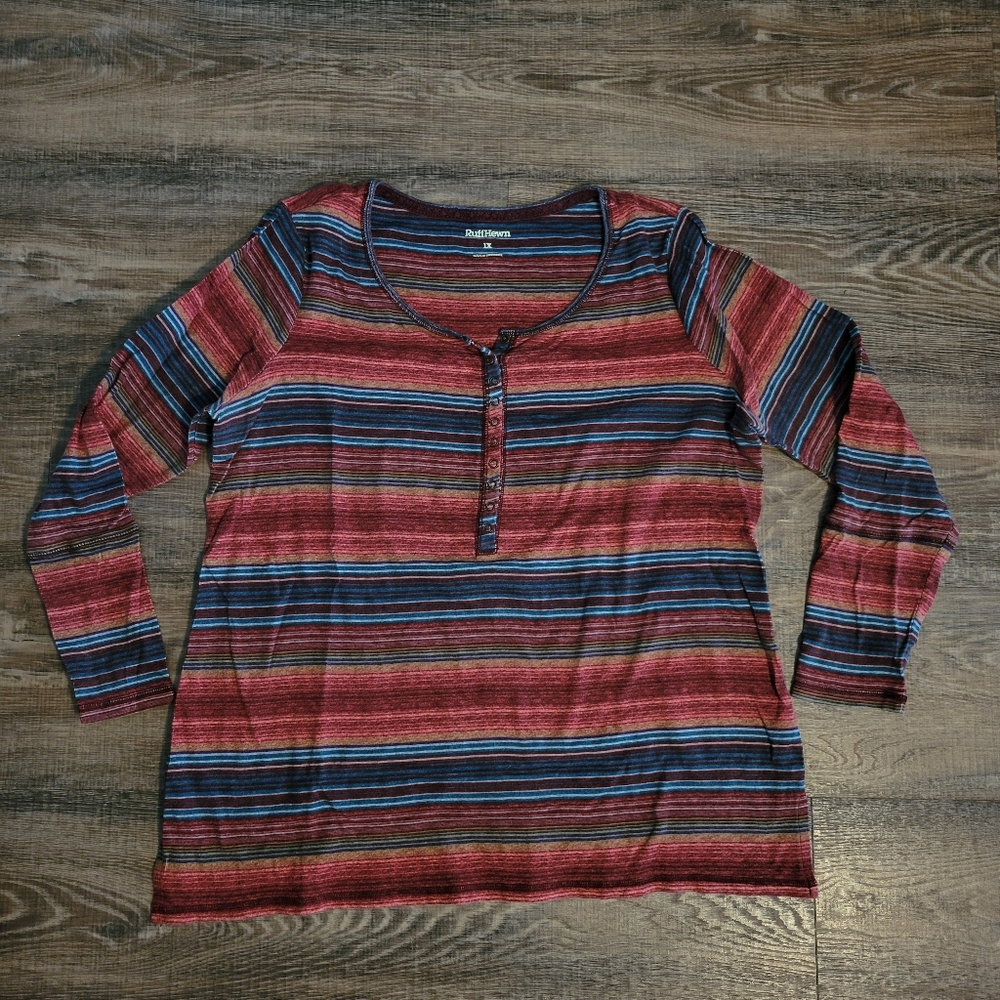 Ruff Hewn long sleeved shirt women's size 1X